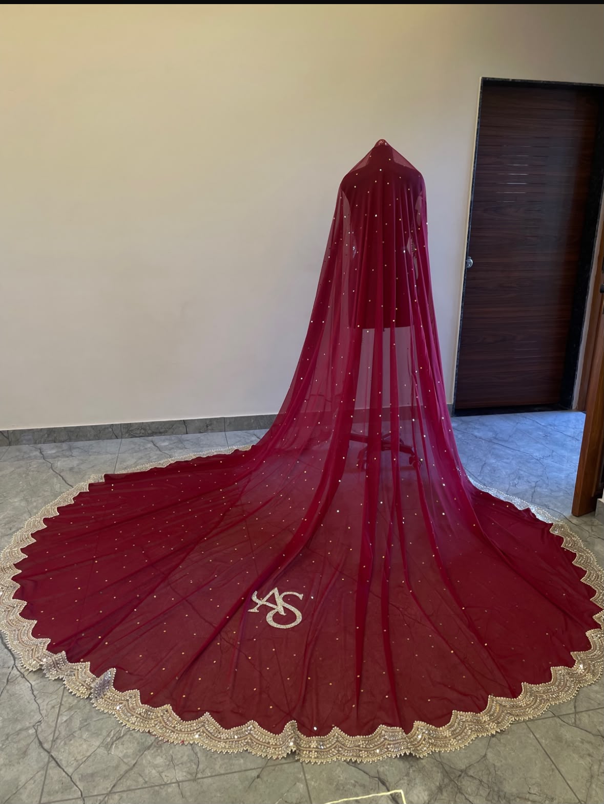 Red Customised Nikah Dupatta