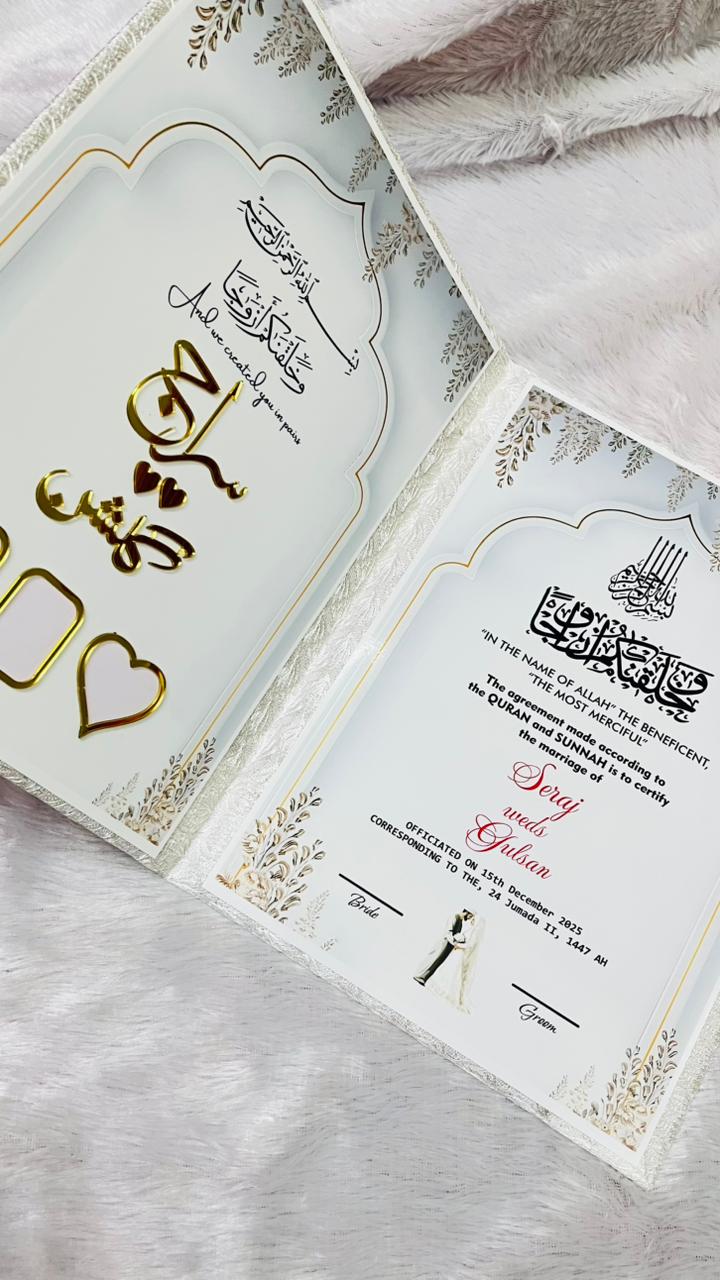 Customised Nikah Namah